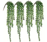 Genérico Faux Spider Plant, 4Pieces Wedding Decoration, Realistic Artificial Plants, for Home Apartment Office Bedroom Kitchen Mantel Entryway Balcony Nursery Garden Patio Cafe Restaurant