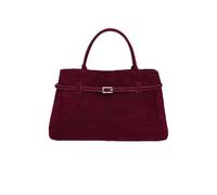 Genérico Faux Suede Tops Handles Totes Bag for Women,Larges Capacity Top Handles Satchel Handbags, Women's Large Brown Faux Suede Top-Handle Work Handbag (Red,One-size)