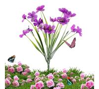 Genérico Faux Violet Flowers, Artificial Garden Plant Decor, 12.8x4.72 Inch Simulation Bloom Arrangement, Realistic Silk Floral Decoration, Elegant Violet Style Display, Balcony Patio Wedding Use
