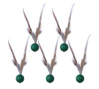 Genérico Feather Ball Cat Toy, Interactive Bouncy Balls, Multifunctional Pet Entertainment, Cute and Fun Design, Perfect for Indoor Play, 5 Pieces, Ideal for Bored Pets and Cat Lovers
