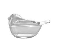 Genérico Feathers Storage Box - 4.7 Inch Clear Glass Keepsake Box | Dustproof Decorative Collector for Parrot Feathers, Home Dorm Office, Apartment Bedroom and Living Room Display