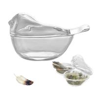 Genérico Feathers Storage Box - Clear Glass Decorative Keepsake Container for Home | Dustproof Small Colorful Feathers Organizer Box for Dorm Office Apartment Bedroom Display Craft Supplies