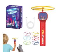 Genérico Feline Fetch Game - Rechargeable Interactive Kitty Disc Plaything, Kitten Flying Orbs for Development, ABS Pet Device with Long Battery Life, Outdoor Yard, Play Kit for Training and Exercise