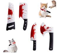 Genérico Feline Four Sword Style Catnip Toys, 4PCS Catnip Toys, Horror Knife-Shaped Cat Interactive Toy, Halloween Cat Toy, Indoor Exercise for All Cats Breeds (4PCS)