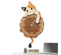 Genérico Feline Wall Clock - Cute Living Room Clock | Kitchen Wall Clocks with Cat Structured, Analog Clocks with Animal Themed Style, Home Accessory Cute Timepiece, Room Timepiece for Indoor Display