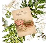 Genérico Feliz Día de la Madre - 36 piezas en blanco estéticas con flores para agradecimiento - Tarjeta del Día de la Madre por la hija - Para esposa Novia Su Abuela Amigos Colegas Familia Vacaciones