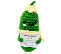 Genérico Felpa De Pepinillo De Ganchillo, Muñeca De Pepinillo De Apoyo Emocional, Muñeca De Ganchillo De Pepino Hecha A Mano, Juguete De Peluche De Pepinillos De Punto, Figura De Amigurumi, Lindo Ado