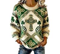 Genérico Felpa Girocollo Finta per il Giorno di San Patrizio di 's - Cozy Irish sin The, verde, 5XL
