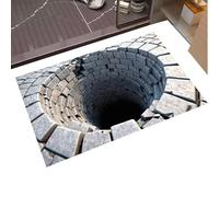 Genérico Felpudo para Puerta De Entrada Interior - Terciopelo De De 300 G, Alfombra Ilusión Antideslizante, Base Fácil De Limpiar | Comodidad En El Lado del Sofá, Acento En El Piso del Dormitorio,