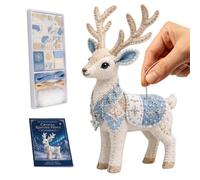 Genérico Felt Animal Sewing Kit | DIY 3D Mythical Creatures Toys | Arctic Winter Theme Animal Craft Kit | for Adult Youth Beginner Birthday Bookshelf Desktop Dorm Car Interior
