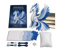 Genérico Felt Animal Sewing Kit - DIY 3D Mythical Creatures Toys, Arctic Winter Theme Craft Set with Pre-Cut Shapes, Educational Sewing Project, Fun Creative Surprise for Adult Youth Beginner