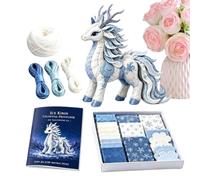 Genérico Felt Animal Sewing Kit - DIY 3D Mythical Creatures Toys, Arctic Winter Theme Craft Set with Pre-Cut Shapes, Educational Sewing Project, Fun Creative Surprise for Adult Youth Beginner