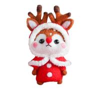 Genérico Felt Christmas Ornaments, Animal Material Set, DIY Bunny Elk Decor Craft For Kids Adults Christmas Tree Wall Room Classroom Rear View Mirrors Backpack