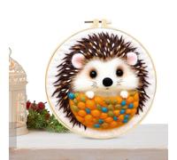 Generico Felt Needle Kit, Cartoon Wool Needle Felting, Beginner Felting Supplies, Christmas Handmade Kit, Needle Felt Set, Felting Supplies for Beginners, Felt Craft Kit, Wool Felting Tools