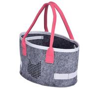 Generico Felt Tote Bag For Women | Felt Tote Bag | Felt Grocery Carrying Oval Case | Portable Audio Player Organizer | Foldable Kids Travel Toy Container With Handles | Cosmetic Container For Arts
