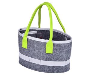 Generico Felt Tote Bag For Women | Felt Tote Bag | Felt Grocery Carrying Oval Case | Portable Audio Player Organizer | Foldable Kids Travel Toy Container With Handles | Cosmetic Container For Arts