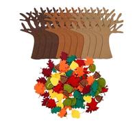 Genérico Felt Tree for Kids - 96 Pieces Maple Leaves Fall Decor,Fall Tree of Thanks Felt Craft Kit,for Home Decor Kids Adults Beginners Classroom Office Holiday Art Projects