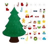 Genérico Felt Tree - Holiday Craft for Children | Interactive Decoration with String Lights Ornaments & Creative DIY Activity Kit for Classroom Living Room Party Wall and Window