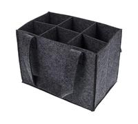 Genérico Felt Wine Tote - Reusable 6-Bottle Wine Bag, Portable Bottle Storage Carrier | Red Wine Organizer For Travel, Shopping, Picnic, Party, Noise-Reducing Breakage-Proof Bag