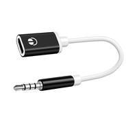 Genérico Female To 3.5mm Male Jack Audio Adapter - Stereo Aux Cable | Connect Type-C Headphones To 3.5mm Aux Ports, Durable Portable Audio Converter For Car Home & Travel, High-Res Sound Support