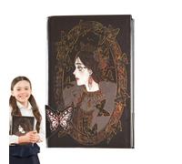 Genérico Females Gothic Notebook, Halloween Themed Notepad, 7.09x5.04 Inches Practical & Versatile Use, Creative Writing Diary for Women, Spooky Season Themed, School, and Office Supplies