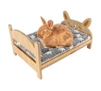 Genérico Ferret Bed Cartoon Habitat - Soft Mat Wooden Detachable for Tiny Pets | Indoor Pet House Perfect for Hamster Kitten Bunny Hedgehog Glider Squirrel Cage Home Apartment Play Rest Sleep