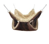 Genérico Ferret Hammock - Warm Hangable Nest | Washable Cotton Small Pet Hammock for Indoor Tiny Pets Like Bunny, Squirrel, Chinchilla, Enrichment, Relaxing, Sleeping, Climbing, Cage Accessories