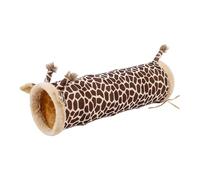 Genérico Ferret Túneles y tubos, plegable Resting Shelter Giraffe Design Warm Tunnel, Soft Play and Hideaway Function for Hedgehog Ferret Indoor Home Cage Accessories, Fun Enrichment Tube