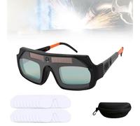 Genérico Fertilvrsus Solar Auto-Darkening Welding Goggles - Eye Protection With Smart Light Control,Anti-Fog, Suitable For Gas Welding,Cutting (True color lenses*20*protective sheet)