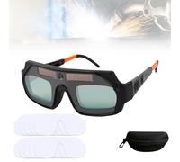 Genérico Fertilvrsus Solar Auto-Darkening Welding Goggles - Eye Protection With Smart Light Control,Anti-Fog, Suitable For Gas Welding,Cutting (True color lenses*10*protective sheet)