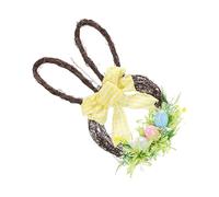 Genérico Festive Bunny Wreath - Easter Ornament for Front Door | Handmade 45cm Decoration with Vibrant Colors, Seasonal Spring Accent, Outdoor Indoor Bedroom Wall Fireplace