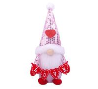 Genérico Festive GNOME Figurine - Valentines Ornament for Office | Polyester PP Cotton with Plush Build, Lightweight Design, Charming Faceless Doll, Holiday Decoration, Dressing, Nightstand