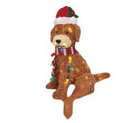 Genérico Festive Lawn Decorations Yard Ornaments Light-up Design | Christmas Dog Outdoor Lawn Decorations | Acrylic Yard Signs In Dog-Shaped Design For Family Friends Children