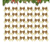 Genérico Festive Mini Bows - Decorative Bow | 5x5cm Colorful Ribbons with Shiny Detailing, Christmas Decorations for Holiday Crafting, Seasonal Décor, Tree Ornaments Ribbon for Wreath Garland