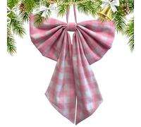 Genérico Festive Ribbon Bows - Handmade Wreath Ornaments, Soft Cloth Holiday Tree Decor, Easy Tie Design, Ideal for Christmas Parties Home Gatherings Holiday Decorations Wedding