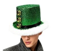 Genérico Festive Santa Hat - Holiday Headwear for Family Celebration | Felt with White Fluff and Bell, Wide Brim Hat for Women Men New Year Gathering Cosplay Performance Party Winter Accent