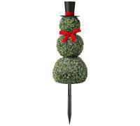 Genérico Festive Snowman Figurine - Winter Decor For Porch Garden Display | ABS with Red Scarf and Hat, Christmas Outdoor Ornament, For Backyard, Home, Lawn, Seasonal Decoration