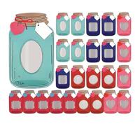 Genérico Festive Valentines Cards - Candy Jar Shape Greeting Postcard | Happy Valentine’s Day Card with Cute Design for Children, Boys Holiday Present, Preschool Class Classroom School Exchange