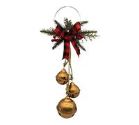 Genérico Festliche Glocken Ornament - Robuster Metall Baumanhänger | Rustikale Schleifen Hängende Dekoration für Zuhause Garten Tür Wand Mantel Weihnachtsfeier Neujahr Hochzeit Winterzauber