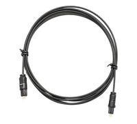 Genérico Fiber Optic Cable, Optical Audio Cable, Metal Reinforced Speaker Cord, 1.5 Meter Length, High-Speed Digital Sound Transmission, for Home Theater, Sound Bars, and TV, Black, 50g