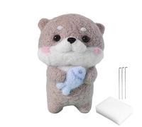 Generico Fiber Poking Kit - Cute Creature Making Materials, Felt Art Bundle, Steel Needle Assortment, Step Manual Provided | Creative Hobby Activity for Kids Adults Celebrations