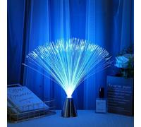 Generico Fibre Opтiс Colour Changing Lamp | Colorful Optical Fiber Nıght | light With Rotating 7-Color Modes | LED Fiber Opтiс Nıght light Lamps | Decorative Atmosphere Table Lamp With Base 7.5cm
