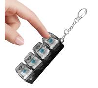 Genérico Fidget Toy Teclado - ABS 4 Teclas Con Luz | Llavero Clicker Sensorial | Anti-Estrés Para Concentración Ansiedad Regalo Creativo Oficina Escuela Juguete Miniatura Accesorio Equipo