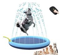 Genérico Fidosplash Splash Pad for Dogs Heavy Duty, Foldable Non-Slip Water Play Mat Outdoor Backyard Pool, Cooling Summer Fun Activity for Small Medium Large Breeds Puppies (60'')