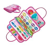 Genérico Fieltro Aprendizaje - Paño Tela 28x23cm | Preescolar Ocupado Cuaderno con Interactivo Didáctico Sensorial Actividad Tabla Portátil Temprano Conocimiento Desarrollo Artículo con Trasla