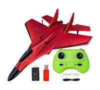 Genérico Fighter Model Toy, 2.4ghz RC Foam Aircraft with Light, 11.22x8.27x2.95 Inches Pull Back Airplane Model Toys, Remote Control Plane for Beginners, Kids, Indoor, Outdoor Flying Play