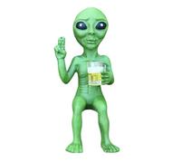 Genérico Figura Alien - Figura Decorativa De Alien Tomando Cerveza - Estatuilla de Escritorio para Decoración,para Dormitorio, Estantería, Salón, Entrada, Hogar, Jardín