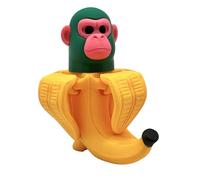 Genérico Figura Chimpanzini Bananini - Personaje Brainrot Italian Meme Viral - Muñeco Chimpancini bananini de los Brain Rot Memes Italianos - Juguete Banana con Cara de Mono