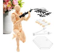 Genérico Figura De Acción Articulable PVC - 30 Articulaciones Móviles De Piel Neutro DIY para Dibujar, Bosquejar Y Arte | Modelo De Coleccionable para Posar, Fotografía Y Decoración | Incluye Figu