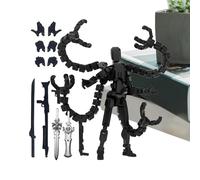 Generico Figura de acción impresa en 3D - PLA Material Standard Size | Figura de acción Articulada | Joint Desktop Decoration Collectible Desk Decor Toy | For Desk Display Bookshelf Nightstand